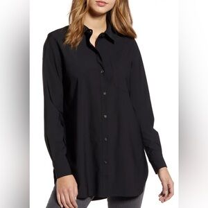 Lysse long black tunic blouse size 1X